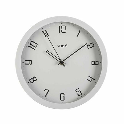Wanduhr Versa Weiß PP (4,3 x 30 x 30 cm)