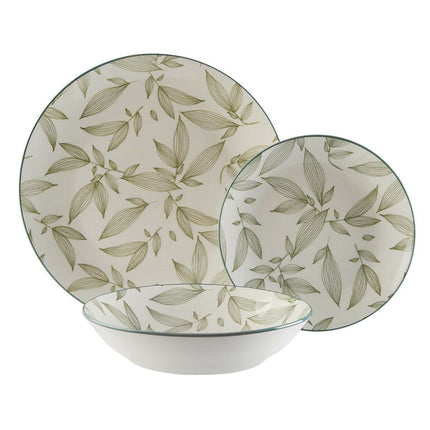 Geschirr-Set Versa Olive Porzellan