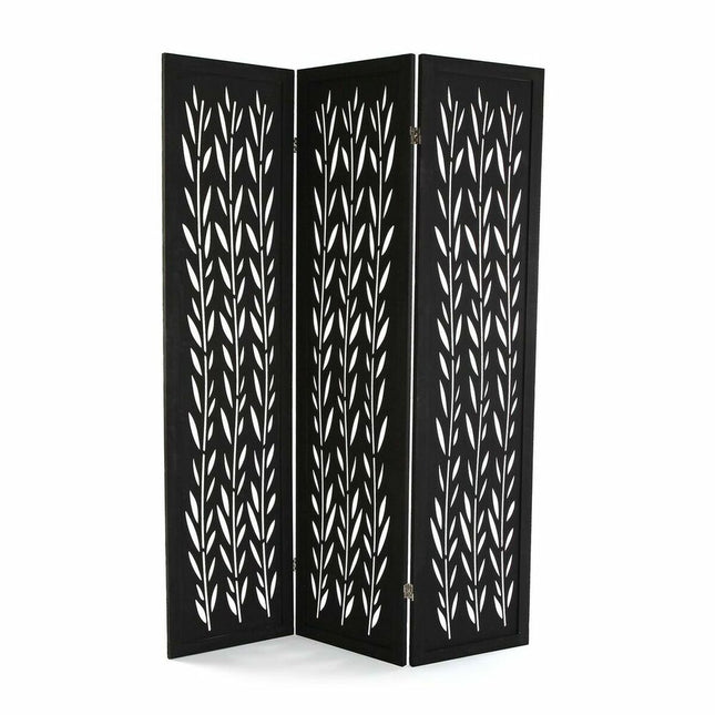 Spanische Wand Versa Bettlaken Schwarz Holz (170 x 40 cm)