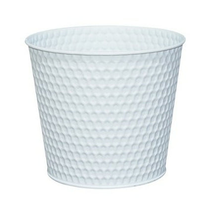 Blumentopf Versa Zink Weiß 18,5 x 16 x 18 cm Metall