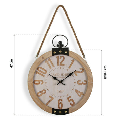 Wanduhr Grand Hotel Versa Holz MDF (40 x 6,5 x 47 cm)