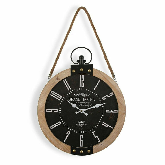 Wanduhr Grand Hotel Versa BK Holz MDF (40 x 6,5 x 47 cm)
