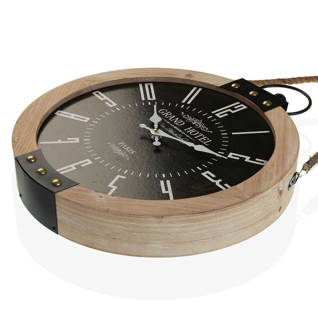 Wanduhr Grand Hotel Versa BK Holz MDF (40 x 6,5 x 47 cm)