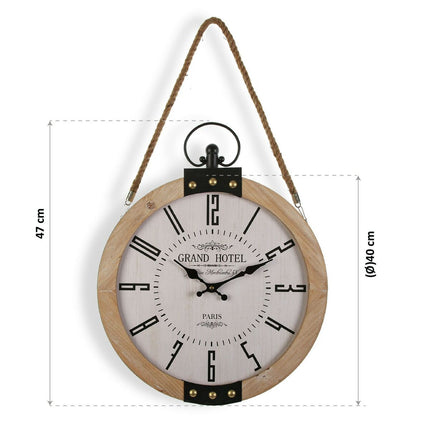 Wanduhr Grand Hotel Versa BL Holz MDF (40 x 6,5 x 47 cm)