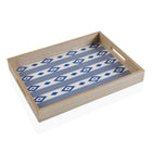 Schale Versa Manacor Blau Holz MDF 30 x 5 x 45 cm