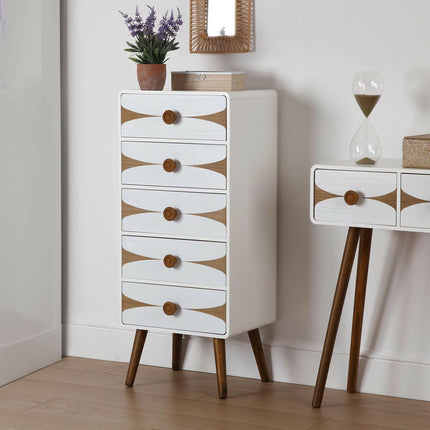 Schubladenschrank Versa Bambus Kiefer Holz MDF 38 x 85 x 48 cm