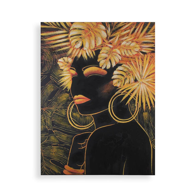 Bild Versa Damen Gold Leinwand Kiefer 2,8 x 90 x 120 cm