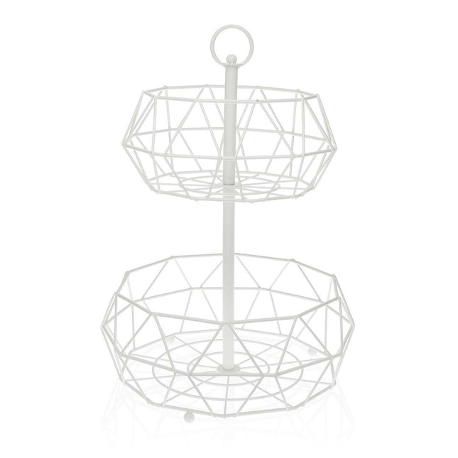 Obstschale Versa Grau Double Stahl (31 x 45,5 x 31 cm)