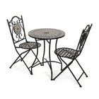 Tisch-Set mit 2 Stühlen Versa Neilos Schwarz Metall 60 x 71 x 60 cm