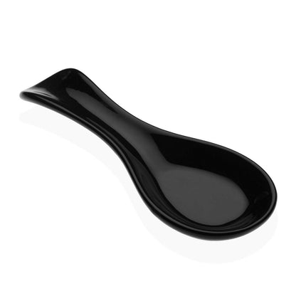 Löffelablage Versa Schwarz aus Keramik Dolomite (8,5 x 3 x 24,5 cm)