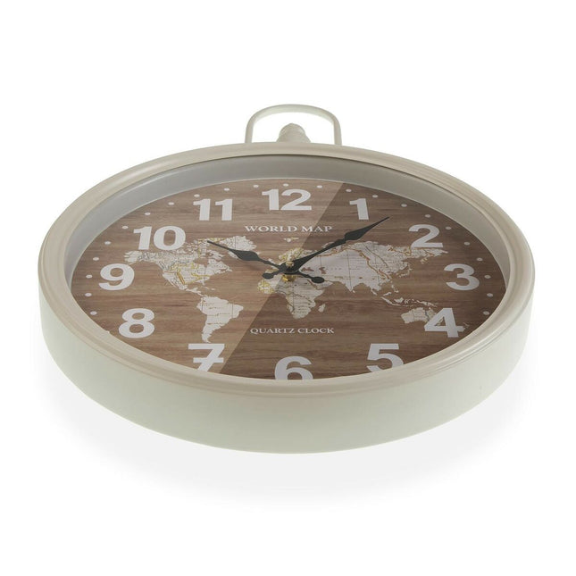 Wanduhr Versa Weltkarte Metall 40 x 6 x 54,5 cm