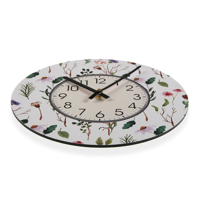 Wanduhr Versa Sansa Blomster Holz 4 x 30 x 30 cm