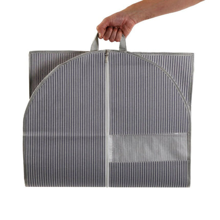 Kleidersack Versa Streifen Grau 100 x 60 cm