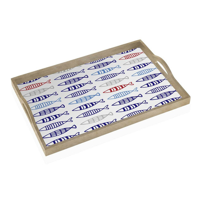 Schale Versa Fische Holz MDF 30 x 5 x 45 cm