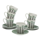 Set aus 6 Teetassen mit Teller Versa Erna Porzellan