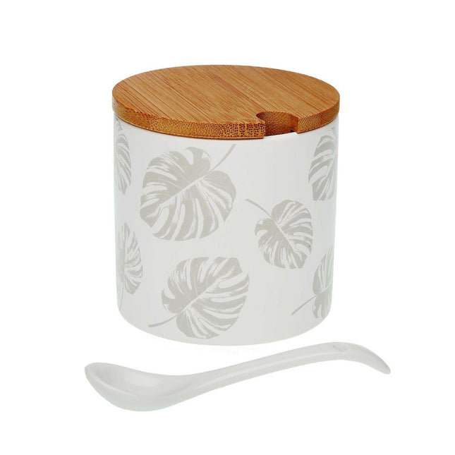 Zuckerdose Versa Shelly Grau 8 x 8 x 8 cm aus Keramik