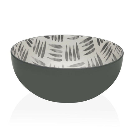 Salatschüssel Versa Grau 22,5 x 9 x 22,5 cm aus Keramik Porzellan
