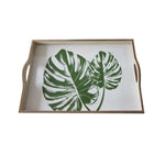 Schale Versa Shelly grün Holz MDF 30 x 5 x 45 cm