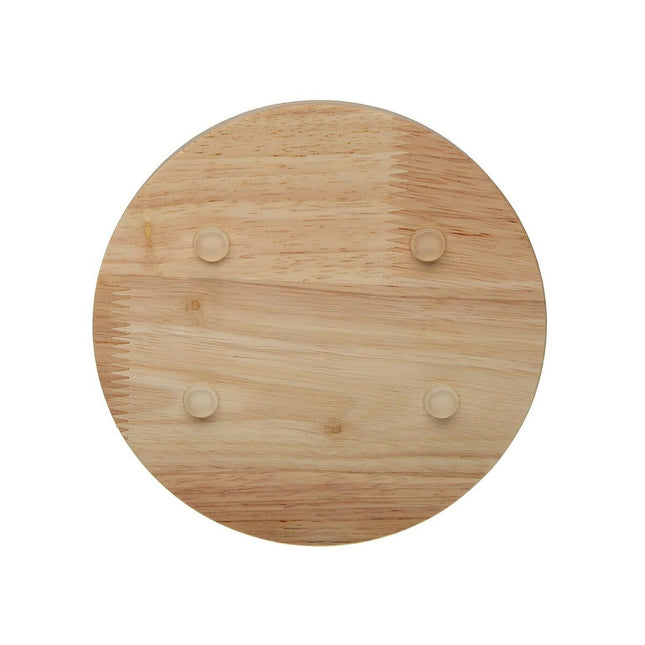 Küchenpapierrollenhalterung Versa Weiß Holz Kautschukholz Stahl Eisen 15 x 33 x 15 cm