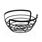 Obstschale Versa Schwarz Metall Stahl 24,2 x 12 x 27 cm