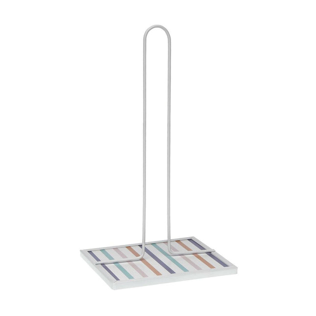 Küchenpapierrollenhalterung Versa Jasper Metall Stahl Holz MDF 16,5 x 31 x 13 cm