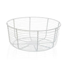 Obstschale Versa Weiß Metall aus Keramik Stahl 26 x 11 x 26 cm
