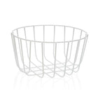Obstschale Versa Weiß Metall aus Keramik Stahl 26 x 13 x 26 cm