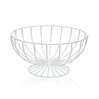 Obstschale Versa Weiß Metall aus Keramik Stahl 26,5 x 13,5 x 26,5 cm