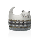 Deko-Figur Versa Weiß Katze 9 x 13,5 x 13,5 cm