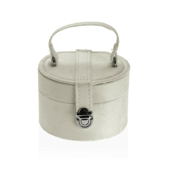 Box-Schmuckkästchen Versa Creme Holz Spiegel Holz MDF 11,5 x 8 x 11,5 cm