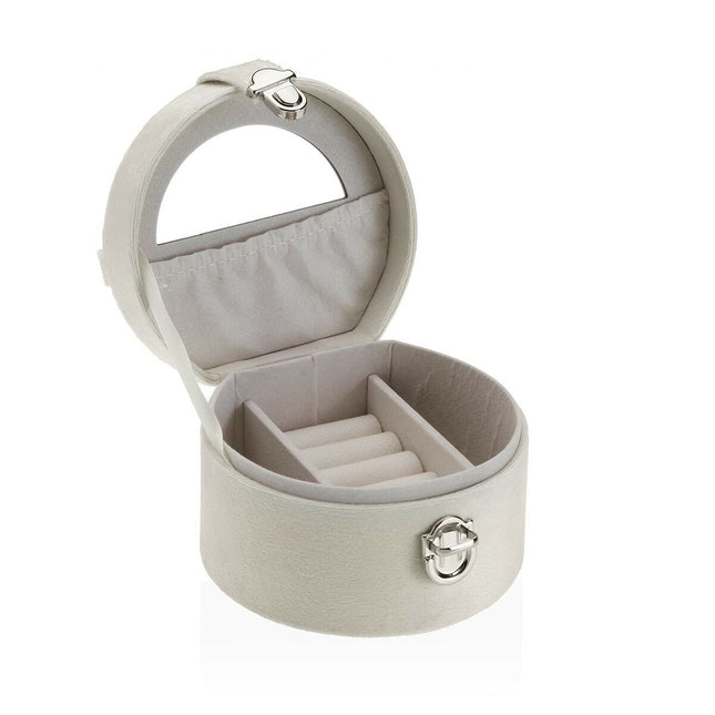 Box-Schmuckkästchen Versa Creme Holz Spiegel Holz MDF 11,5 x 8 x 11,5 cm