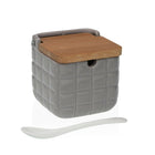 Zuckerdose Versa Bilder Grau aus Keramik Bambus Dolomite 8,3 x 8,3 x 8,3 cm