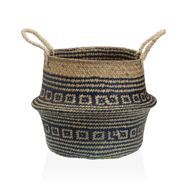 Dekorativer Korb Versa Blau Seetang Ø 28 cm