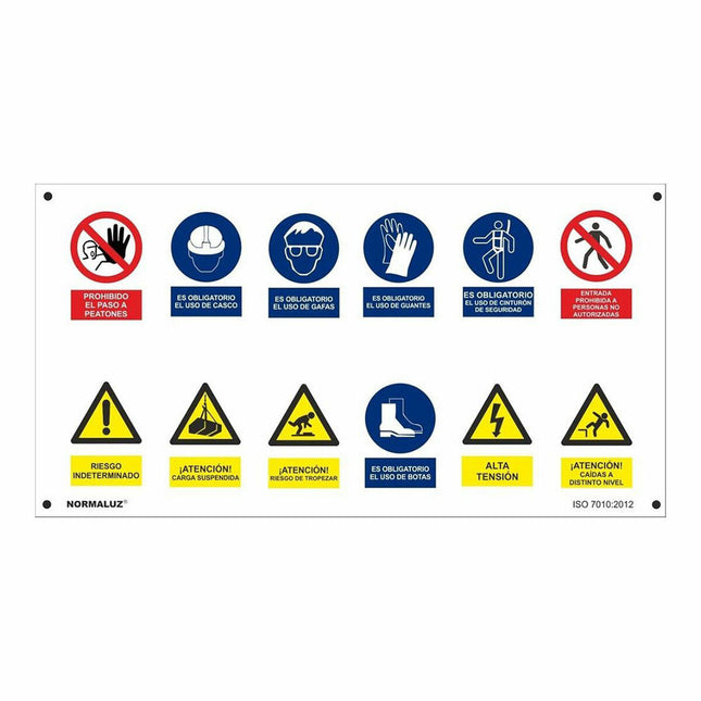 Schild Normaluz Obra múltiple PVC (50 x 90 cm)