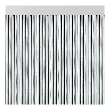 Vorhang für Außentür Acudam S-350 A01460 90 x 210 cm Schwarz Aluminium PVC Bänder