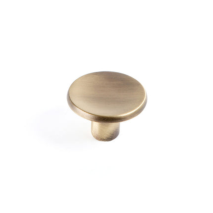 Drehknopf Rei 774 rund Gold Satin Metall 2 Stück (Ø 35 x 23 mm)