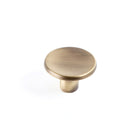 Drehknopf Rei 774 rund Gold Satin Metall 2 Stück (Ø 35 x 23 mm)