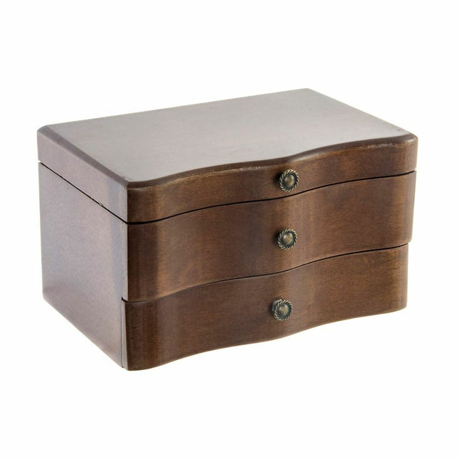 Box-Schmuckkästchen DKD Home Decor Spiegel Samt Holz MDF (20 x 13 x 12 cm)