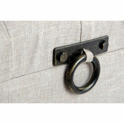 Barhocker DKD Home Decor   Schwarz Beige Leinen Holz MDF (82 x 42 x 43 cm)