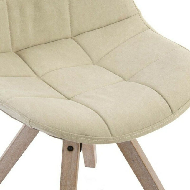 Esszimmerstuhl DKD Home Decor Polyester Baumwolle Holz (47 x 55 x 85 cm)