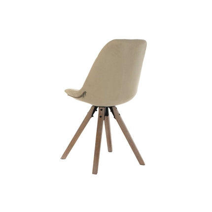 Esszimmerstuhl DKD Home Decor Polyester Baumwolle Holz (47 x 55 x 85 cm)