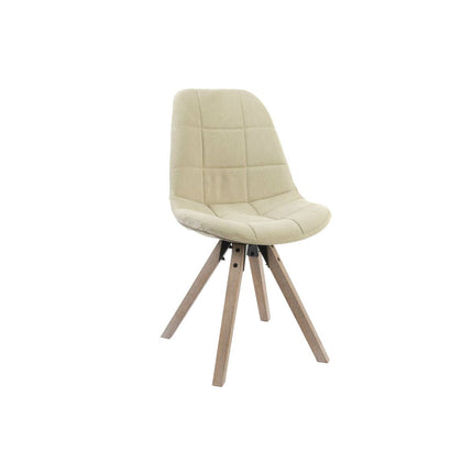 Esszimmerstuhl DKD Home Decor Polyester Baumwolle Holz (47 x 55 x 85 cm)