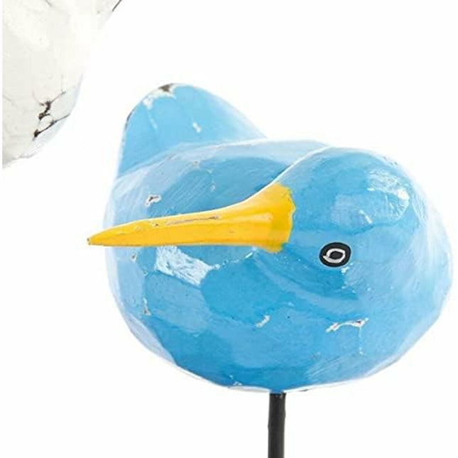 Deko-Figur DKD Home Decor Metall Holz Kiwi Vögel Mediterraner
