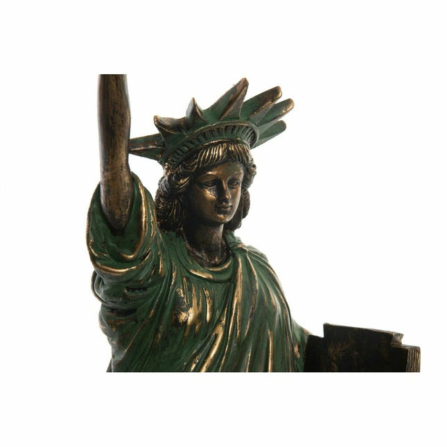 Deko-Figur DKD Home Decor Statue of Liberty 15 x 10 x 48 cm Gold grün Loft