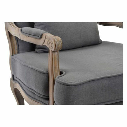 Sessel DKD Home Decor Grau Braun Holz Kunststoff 70 x 66 x 94 cm