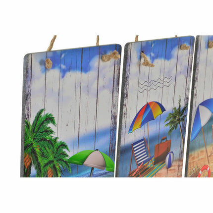 Wanddekoration DKD Home Decor 20 x 1,6 x 30 cm Strand Mediterraner (3 Stücke)