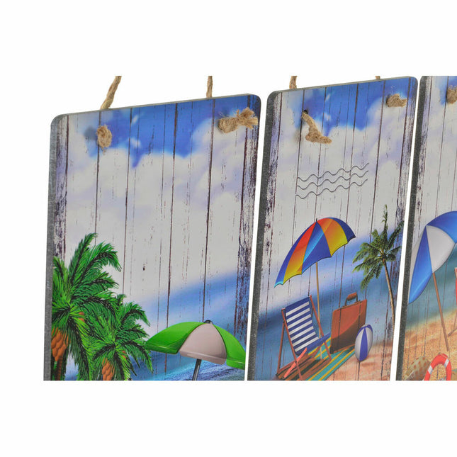 Wanddekoration DKD Home Decor 20 x 1,6 x 30 cm Strand Mediterraner (3 Stücke)