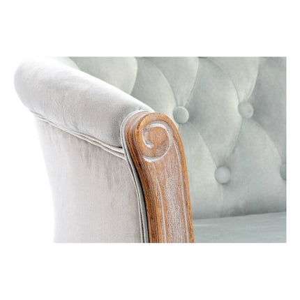 Sessel DKD Home Decor Grau Polyester Kautschukholz (62 x 58 x 69 cm)