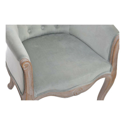 Sessel DKD Home Decor Grau Polyester Kautschukholz (62 x 58 x 69 cm)