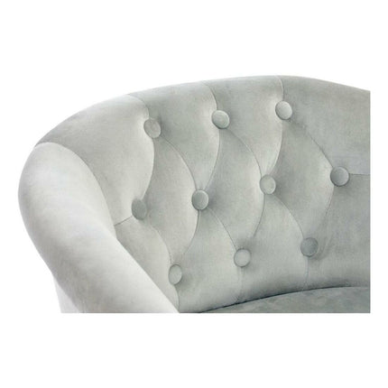 Sessel DKD Home Decor Grau Polyester Kautschukholz (62 x 58 x 69 cm)